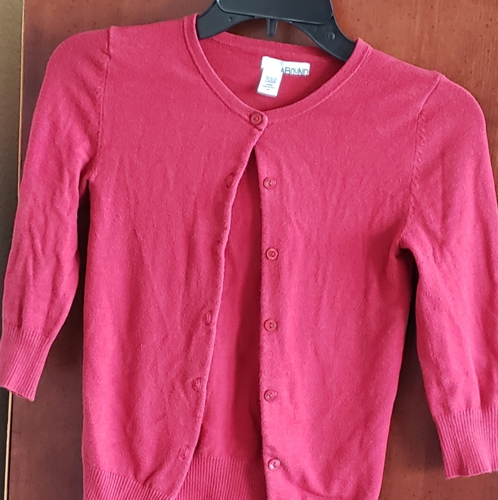 Red Cardigan Sweater